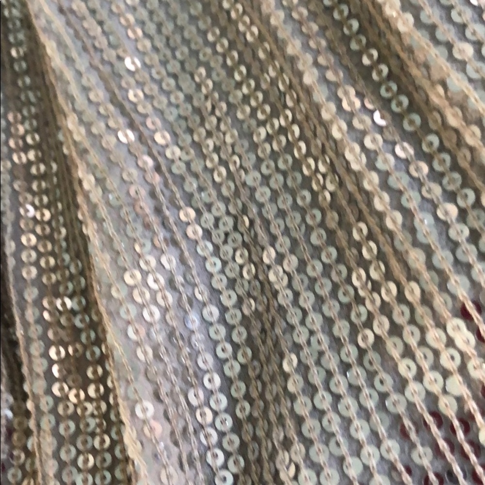 DIANE VON FURSTENBERG GREYISH TAUPE SEQUINED DRESS - Picture 5 of 8